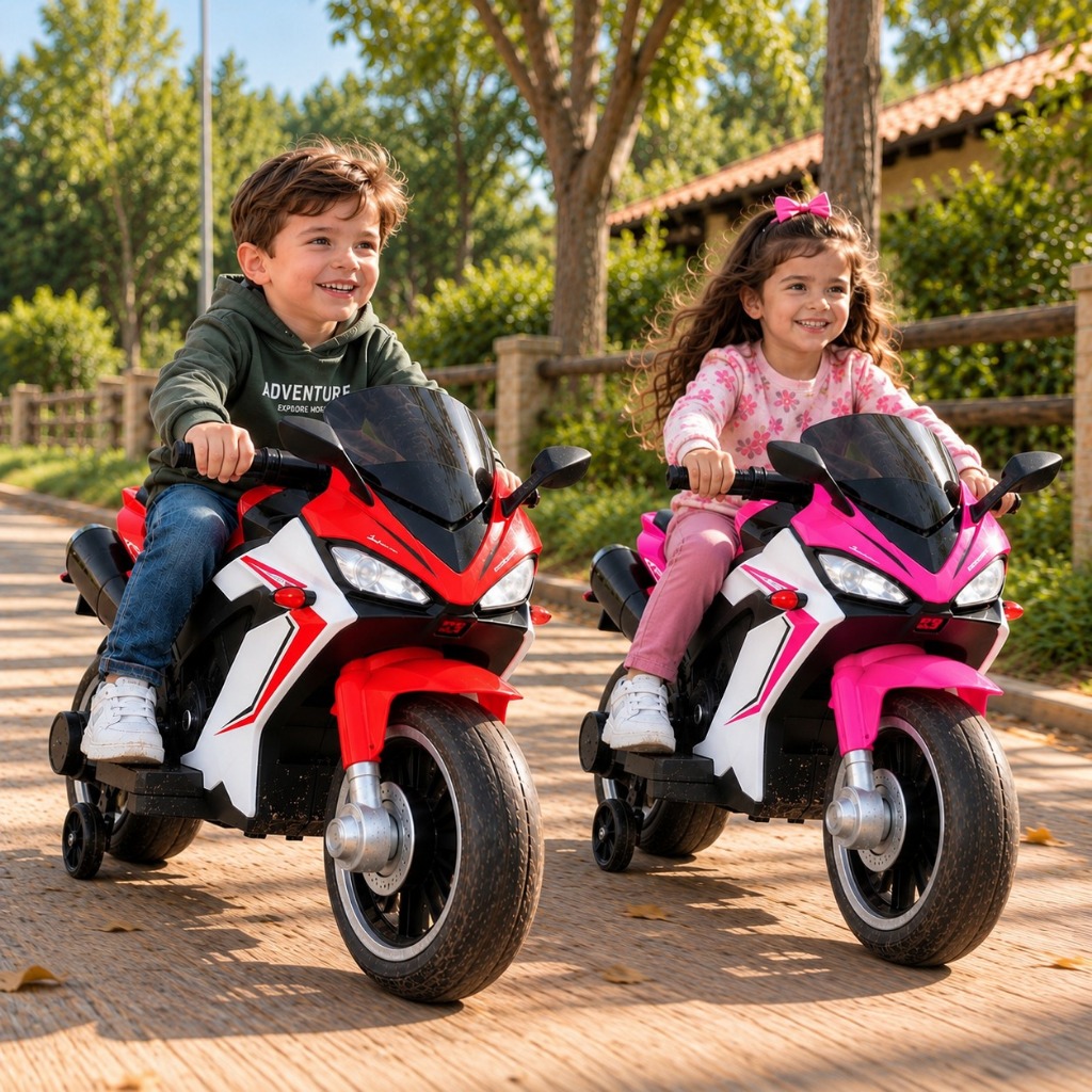 Moto Elétrica Bang Toys Infantil Aura G2 com Rodinhas Rosa 12V