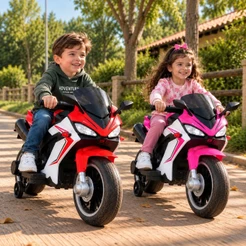 Moto Elétrica Bang Toys Infantil Aura G2 com Rodinhas Rosa 12V