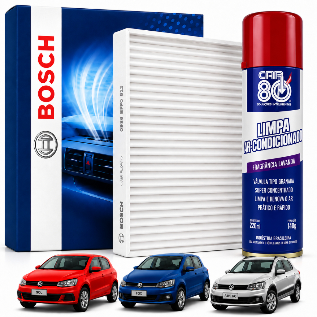 Filtro Cabine Ar Condicionado VW Gol G5 G6 G7 Fox Voyage Saveiro Polo Bosch