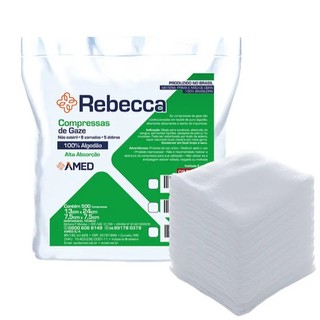 500 unidades de Compressa De Gaze Rebecca 13 FiosCM2 7,5CMX7,5CM 15CMX24CM AMED