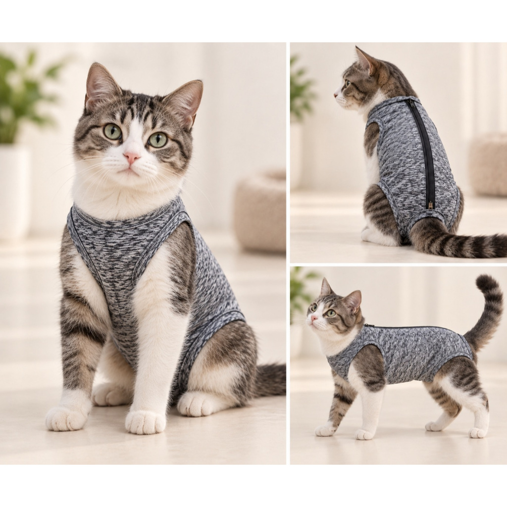 Roupa Pós Cirúrgica Operatória Gato Felino Tamanhos 00 A 5