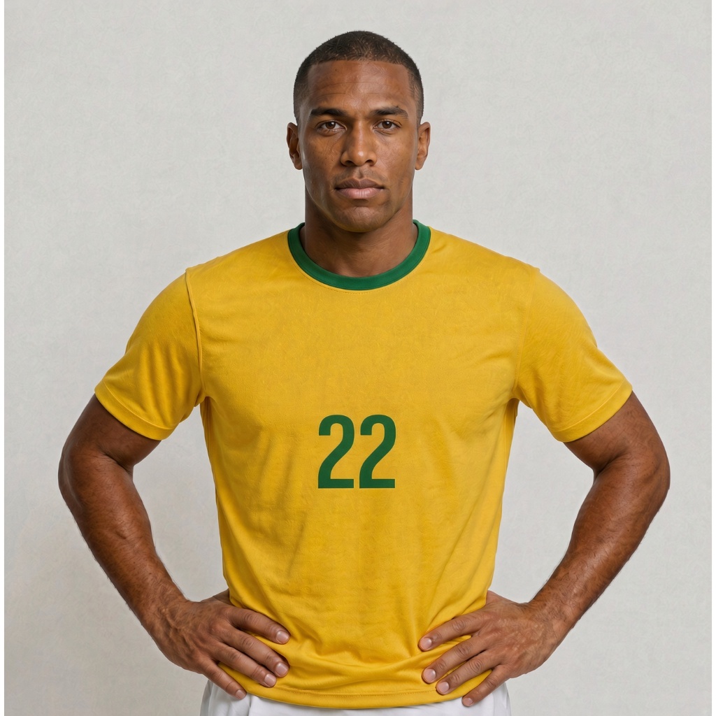 Camiseta 22 do Brasil Unissex Verde Amarela Camisa Casual Torcida Estilo Seleção