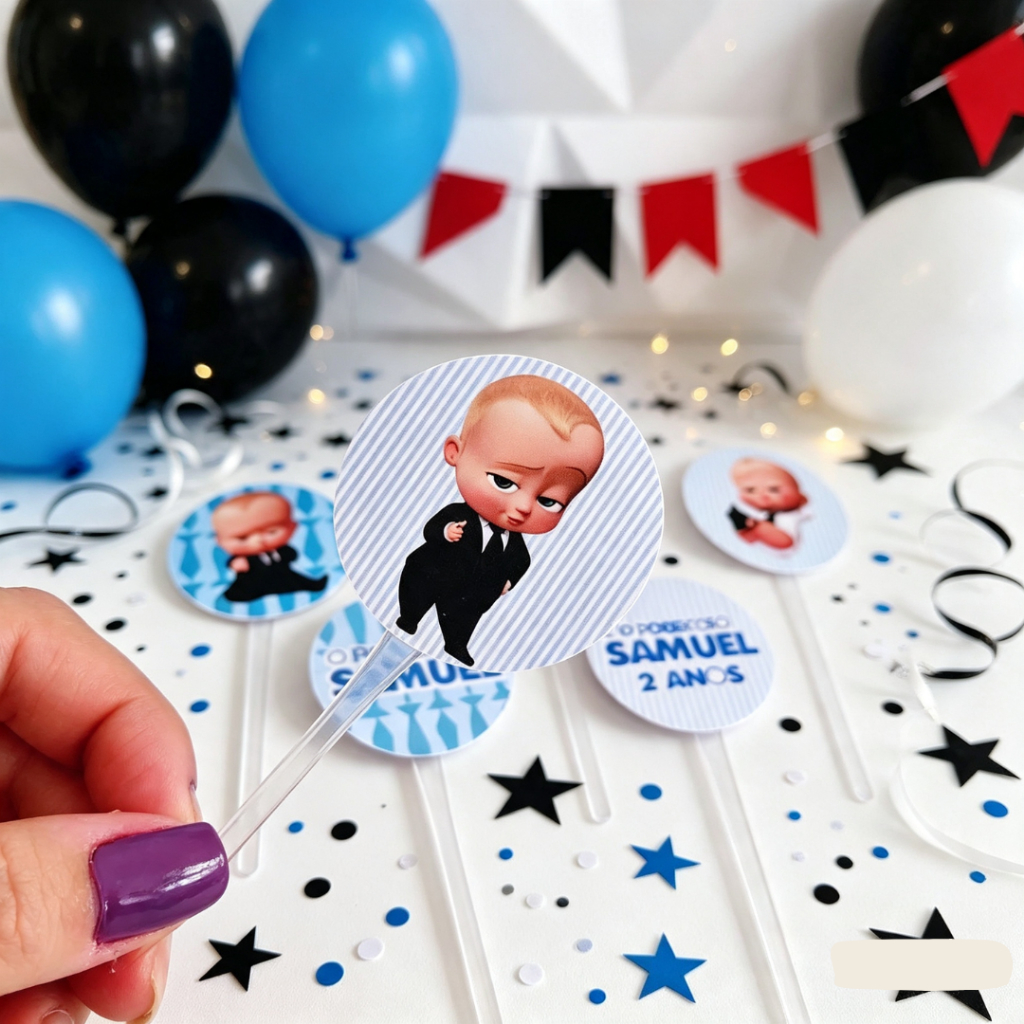 TOPPER DE DOCES OU CUPCAKE O PODEROSO CHEFINHO/O PODEROSO CHEFINHO PERSONALIZADOS/LEMBRANCINHA DE FESTA/ANIVERÁRIO