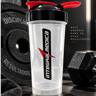 Coqueteleira Integralmédica 600ml Transparente | Shaker Academia Copo Whey Creatina Suplementos