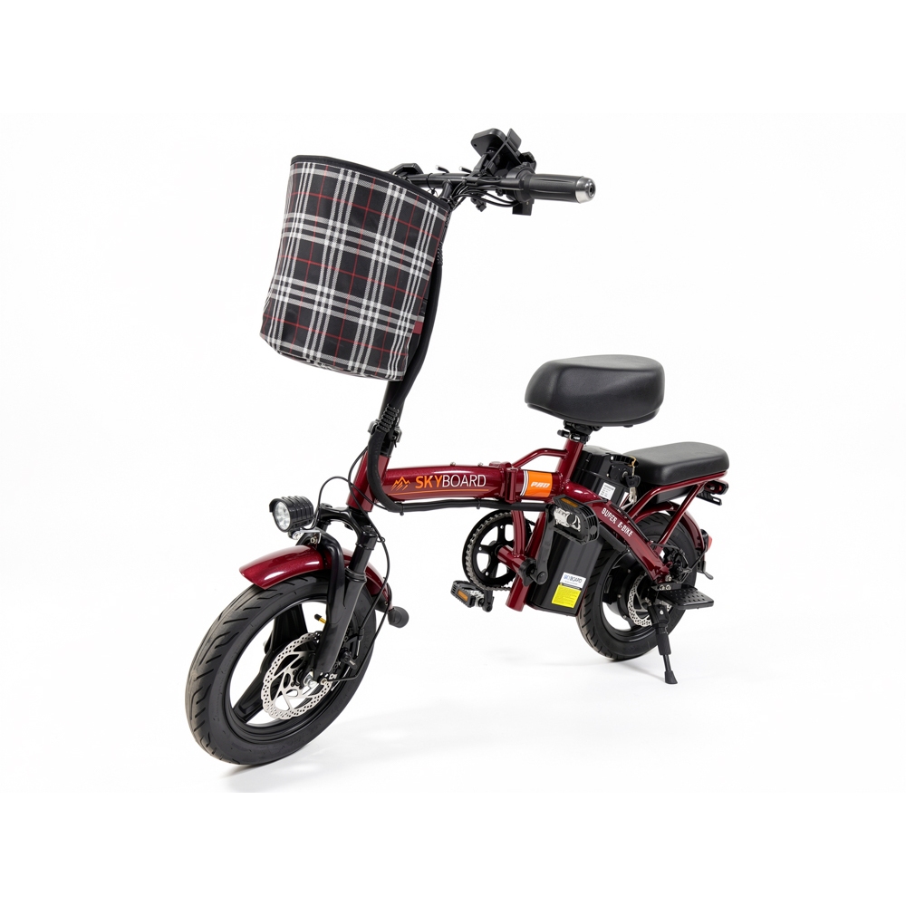 Bicicleta elétrica dobrável Bivolt 48V/15aH com autonomia até 50km, farol dianteiro LED e suporte para carregar celular · foto 2