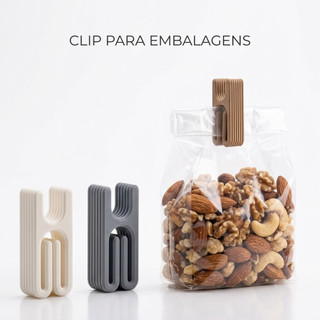 Kit Prendedor de Saco Alimentos - Selador de Embalagem - Coisas de Casa Cozinha Organizador
