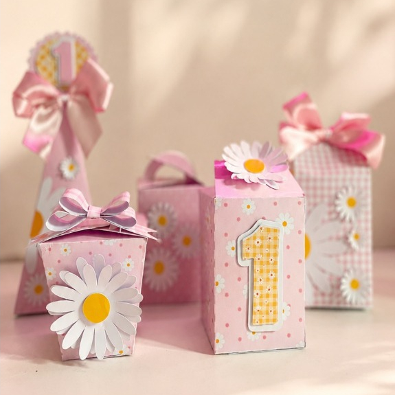 50 Caixinhas Personalizadas Margarida (fazemos em qualquer tema)/Caixa Personalizada/Lembranças/Lembrançinhas