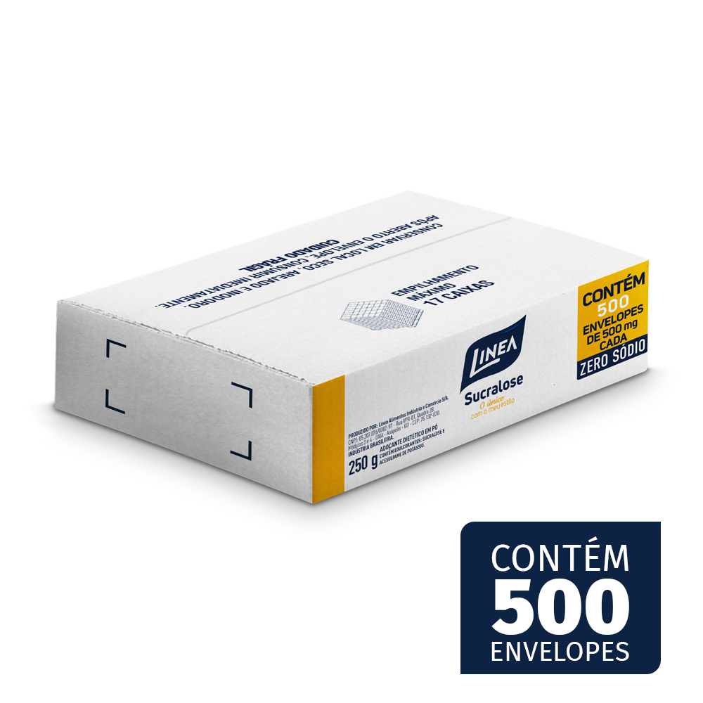 Adoçante Sucralose Institucional Em Pó Linea 500 Sachês de 500mg