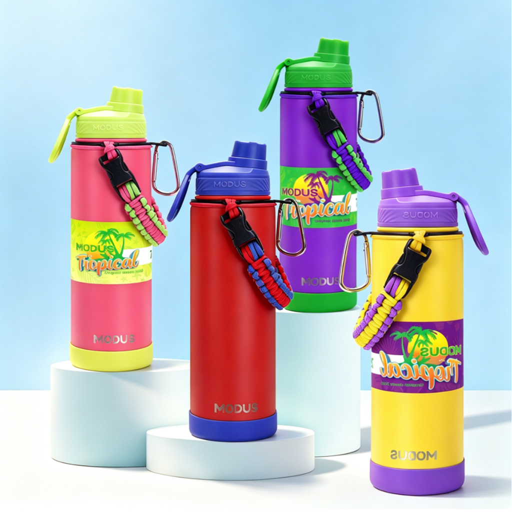 MODUS Garrafa de Água Colorida 750ml para Viagem e Academia
