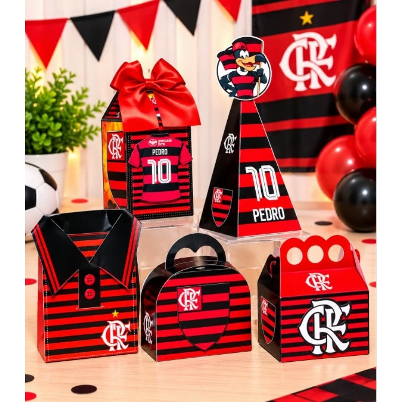 Kit Festa Flamengo - Lembrancinha Aniversário Infantil Personalizada