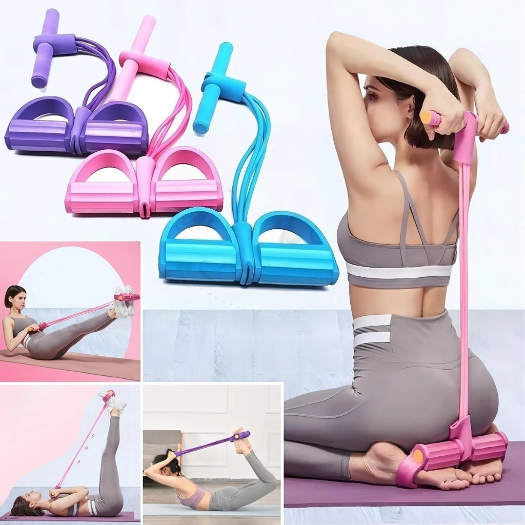 Elástico Extensor Pedal Fitness Musculação Pilates Treinamento Funcional Fortalecimento Muscular