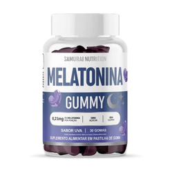 Melatonina Gummy 30 Gomas | Sabor Uva Ou Maracujá - Samurai Nutrition