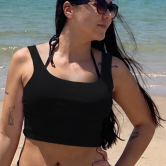 Cropped Feminino Canelado Ribana Blusa Feminina Top Básico Elegante Sem Transparência