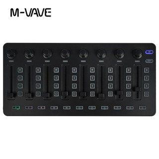 M-VAVE SMC DJ Mixer Wireless MIDI Controller Mixing Console 8 Encoder Software Control BT Connection for Windows/Mac/Ios