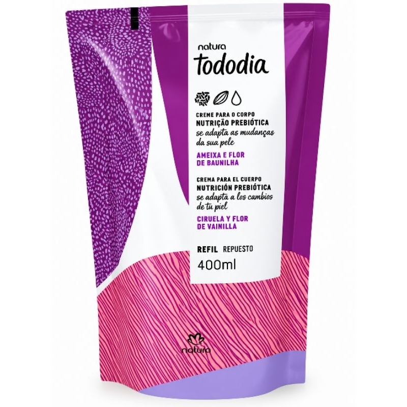 Refil Creme Nutritivo para o Corpo Tododia Ameixa e Flor de Baunilha
