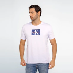 Camiseta Masculina Calvin Klein Jeans Logo Central Original - Sale