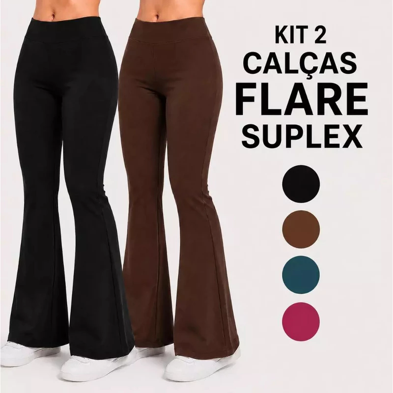 Super Oferta: 2 Calças Legging Flare por R$39! 🛍️