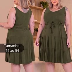 Vestido Feminino Alça Regata Soltinho Rodado Plus Size Premium