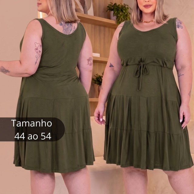 Vestido Feminino Alça Regata Soltinho Rodado Plus Size Premium