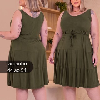 Vestido Feminino Alça Regata Soltinho Rodado Plus Size Premium
