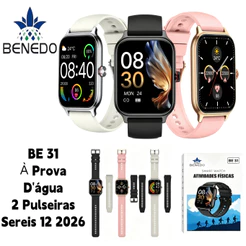 Smartwatch BE31 Relógio digital masculino feminino Series 12 2026 inteligente Aprova D'água IP68