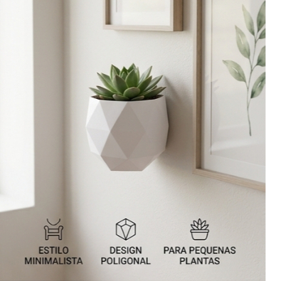 Vaso Selest 2 tamanhos, Vaso de parede para plantas pendente