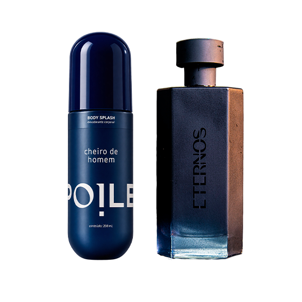 Kit Homem: Perfume Eternos Masculino (100ml) + Body Splash Cheiro de Homem (200ml)