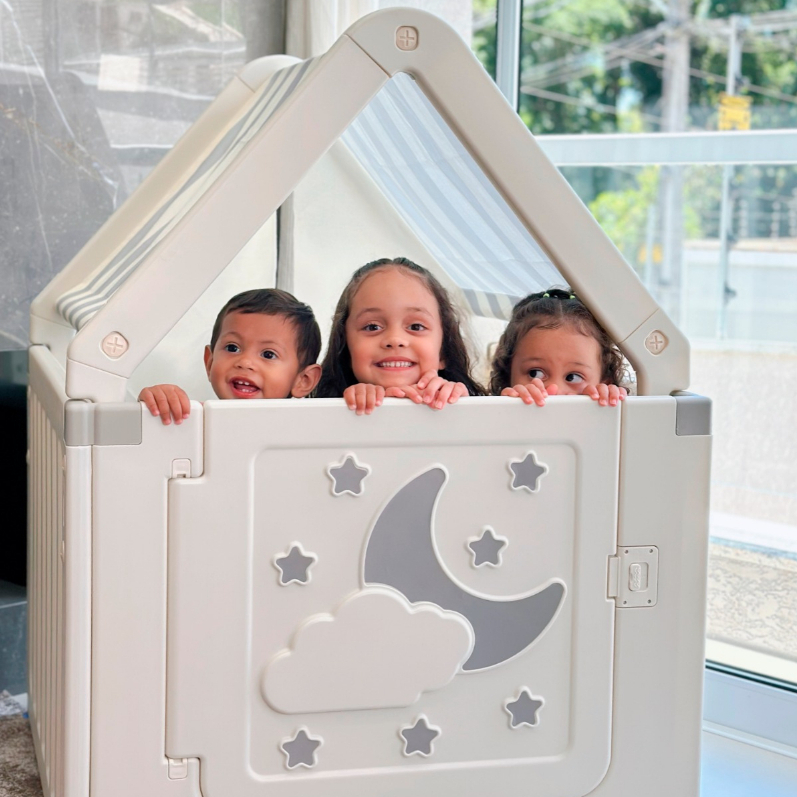Casinha Cabana Brinquedo Infantil Freso Grande ABS Segura Desmontável Quarto Sala Jardim Dia das Crianças