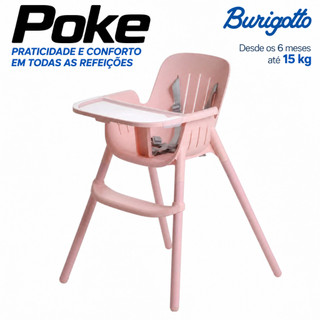 Cadeira De Alimentação Bebê Poke Rose Madder Rosa Burigotto