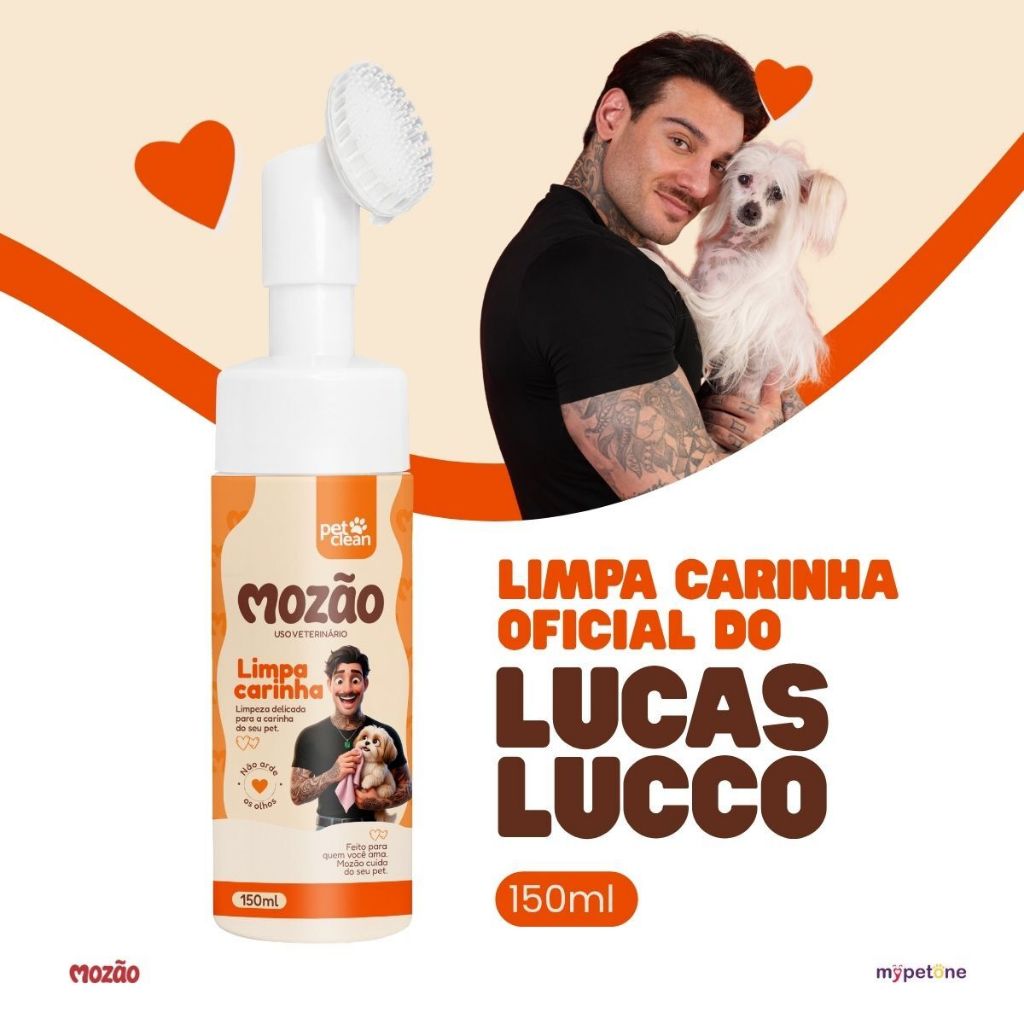 Limpa Carinha 150ml Mozão Lucas Lucco Cães E Gato Pet Clean