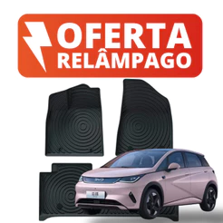 Jogo de Tapetes BYD Dolphin Com 3 Peças Premium Bandeja De Borracha Tpe 3D 2023 - 2026 Ekap