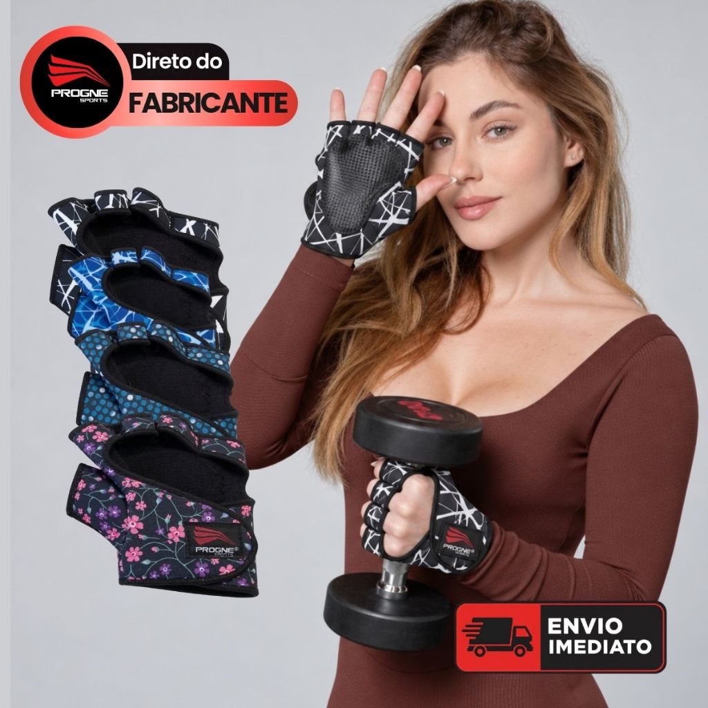 Luva de Treino Neoprene Premium Sublimada Progne Sports