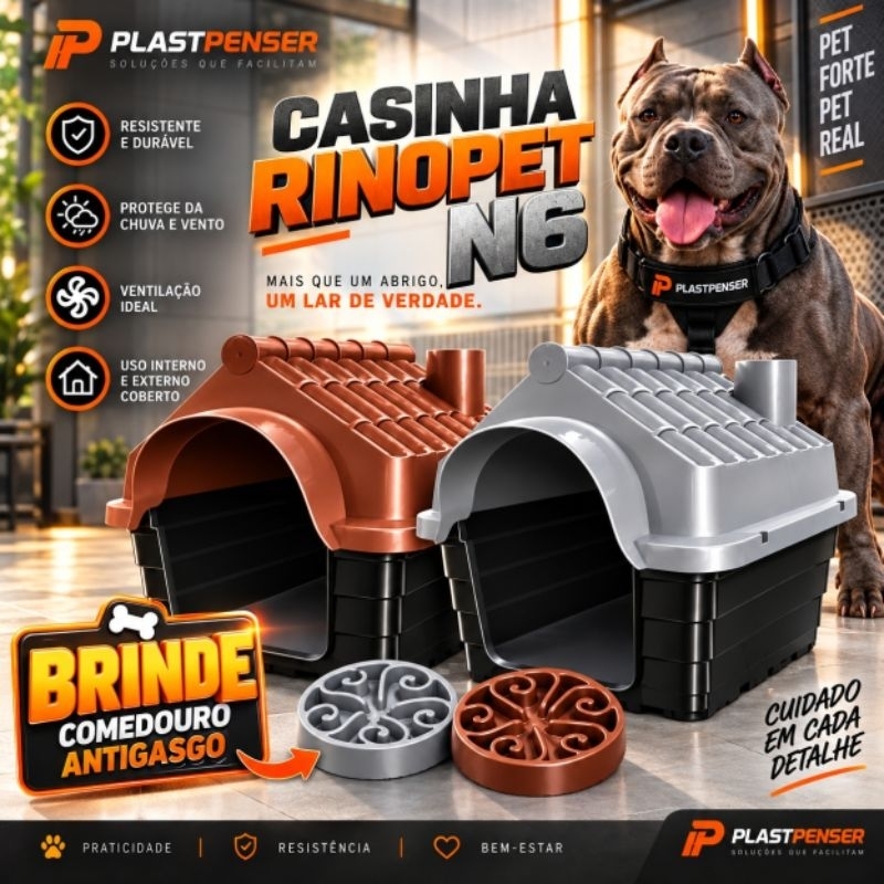 Casa Casinha Plastica De Cachorro Cães N6 Desmontável