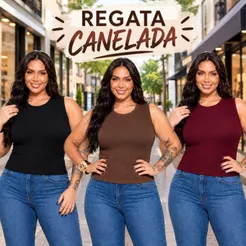 Regata Feminina Básica Baby Look Com Gola Redonda Moda Casual Versátil Blogueira alta elasticidade