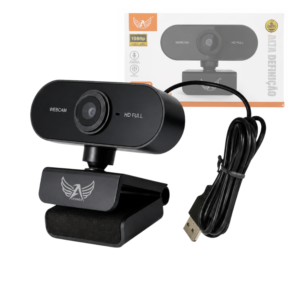 Webcam 1080p Full HD USB com Microfone para PC Notebook Altomex AL-ZP209
