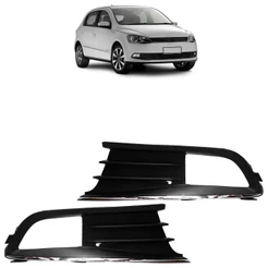Moldura Grade Milha Gol G6 2012 2013 2014 2015 2016 Com Furo Com Friso