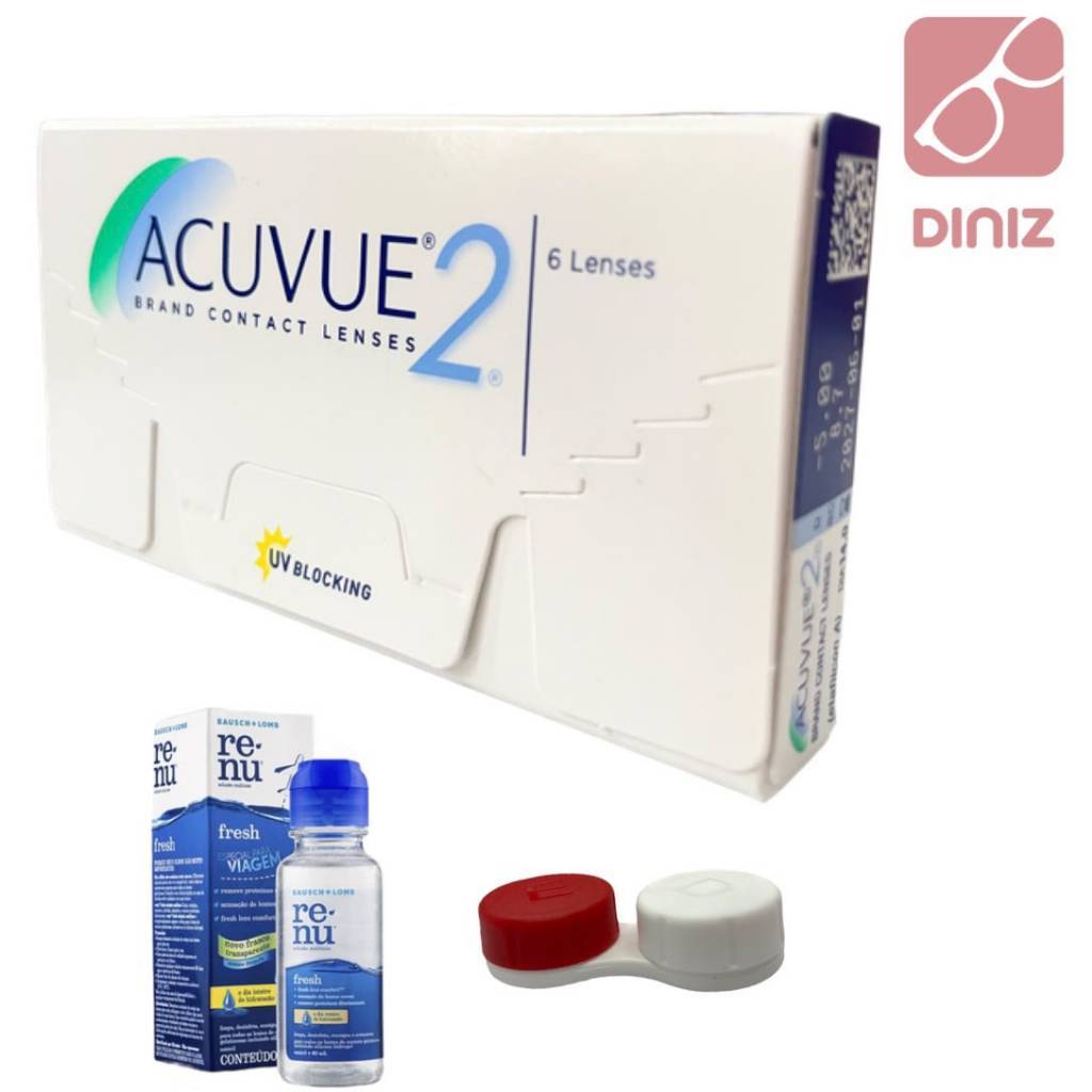 Lente de Contato Acuvue 2 com Grau descarte Mensal Jonhson