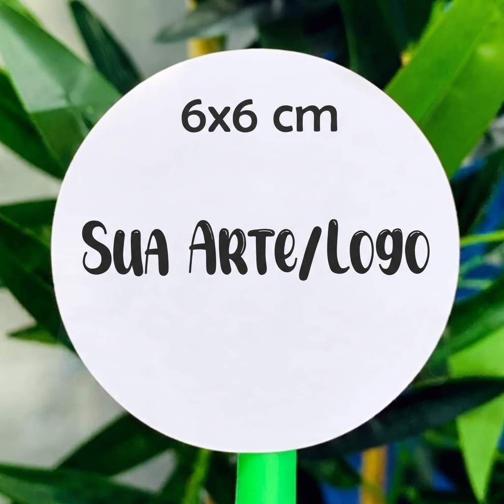 Adesivos Personalizados 6x6 cm - Com Sua Logo ou Arte