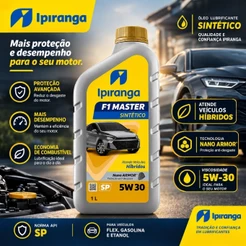 Óleo de Motor Ipiranga Sintético 5W30 C2 C3 Lubrificante Automotivo 1 Litro