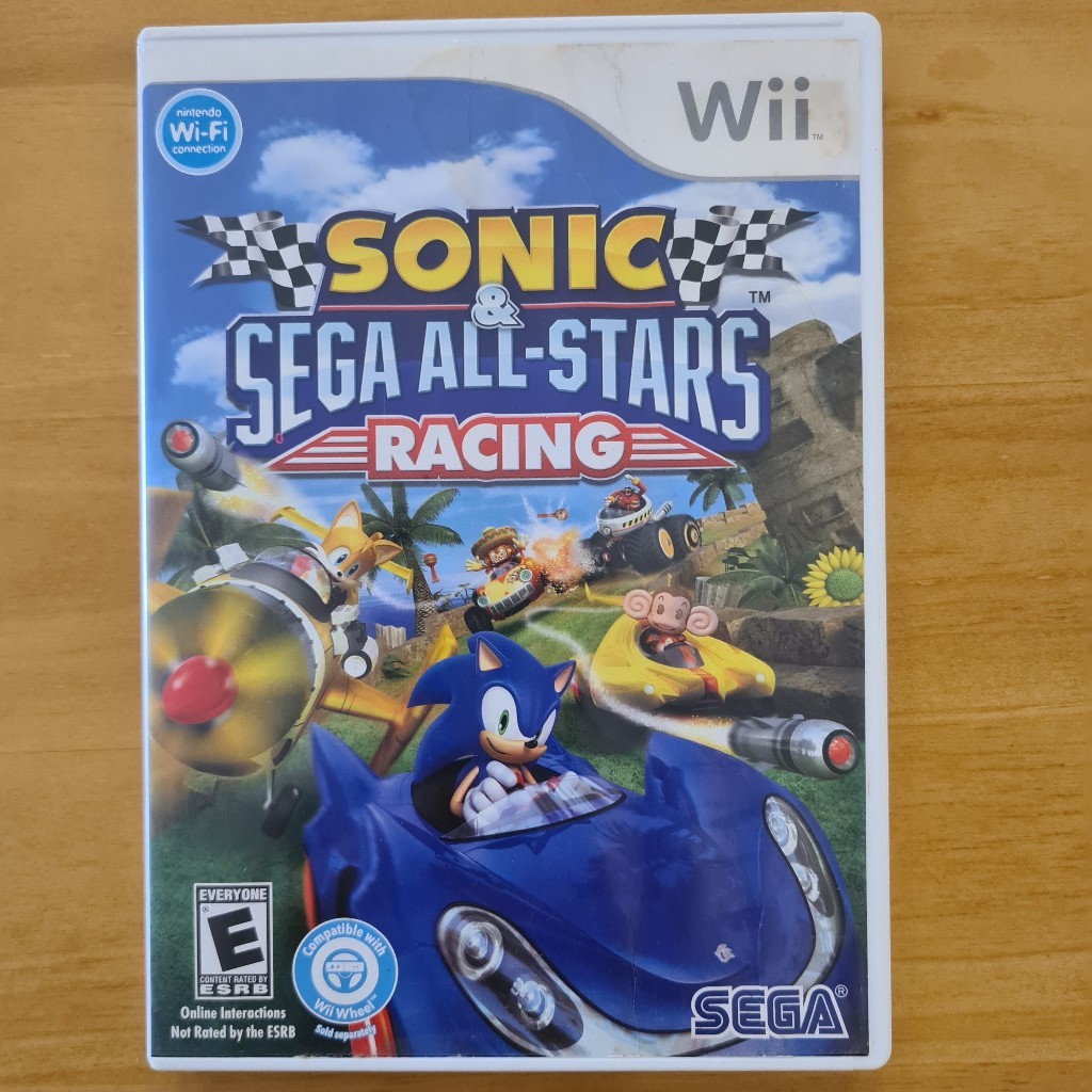Jogo Sonic Sega All Stars Racing Nintendo Wii Original Mídia Física