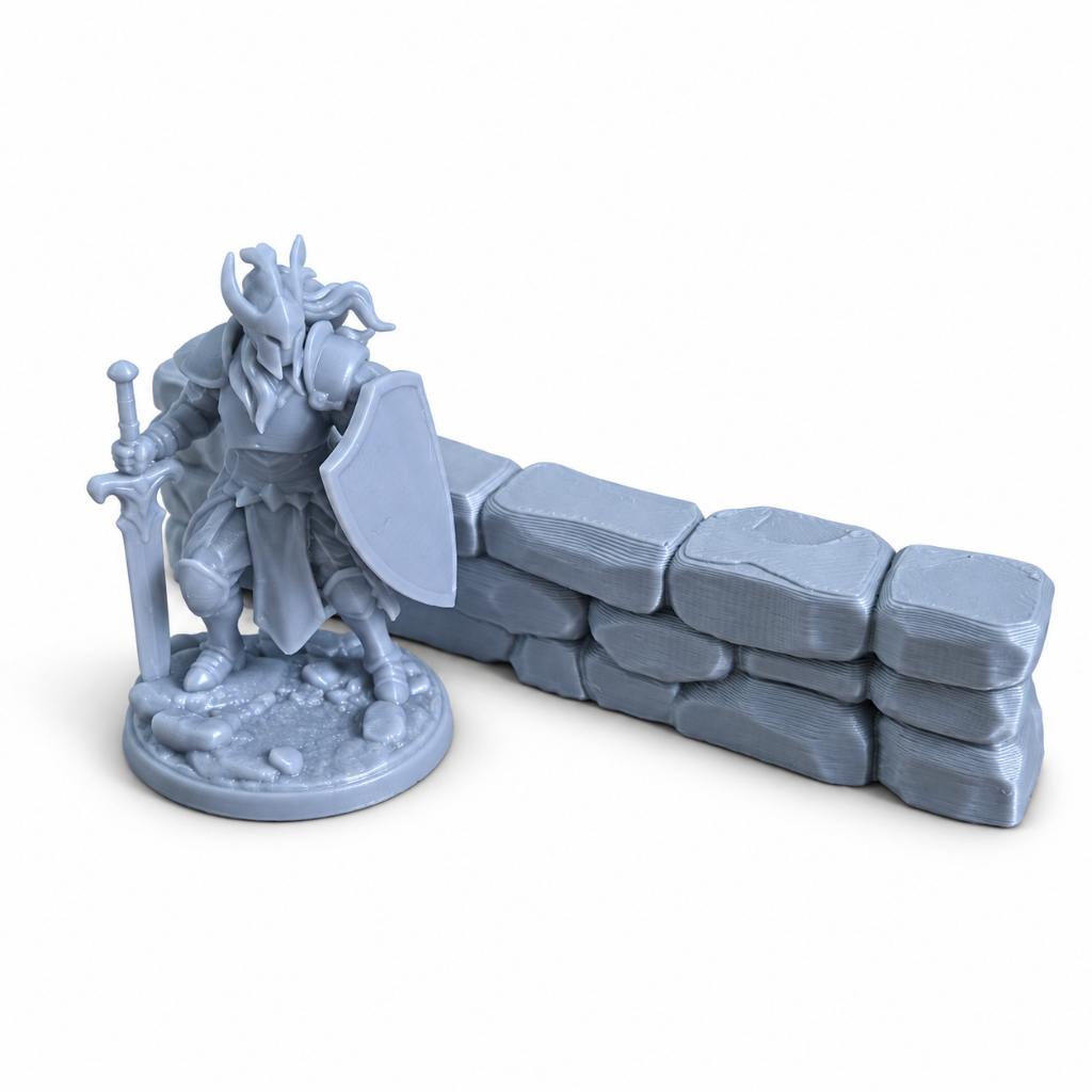 Muro de pedra para cenário de RPG | D&D | Diorama | Maquete | Kit de Muro de pedra