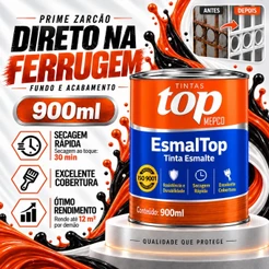Tinta Para Ferrugem 900ml – Direto no Metal, Alta Aderência e Secagem Rápida