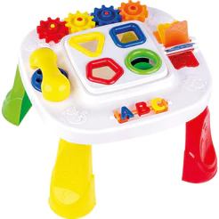 Mesa Didática Infantil Sensorial Com Formas Para Encaixar Em Plástico Não Tóxico E Sem Som