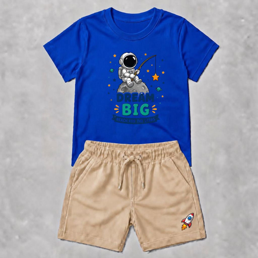 Conjunto Masculino Infantil Kit Verão Conjunto camiseta e short Kit Menino Estampado