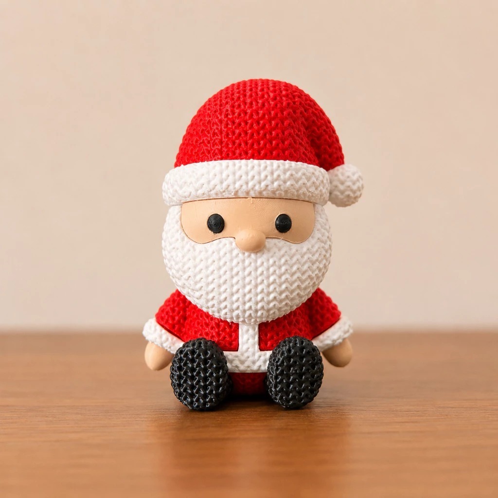 Enfeite Natalino 3D Crochê Decoração de Natal Papai Noel Urso Pinguim Rena Árvore Cachorrinho Biscoito Kit — imagem 2 de 2
