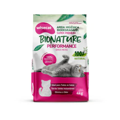 Areia Higienica Gatos Biodegradavel Bionature Grãos Mistos 4Kg