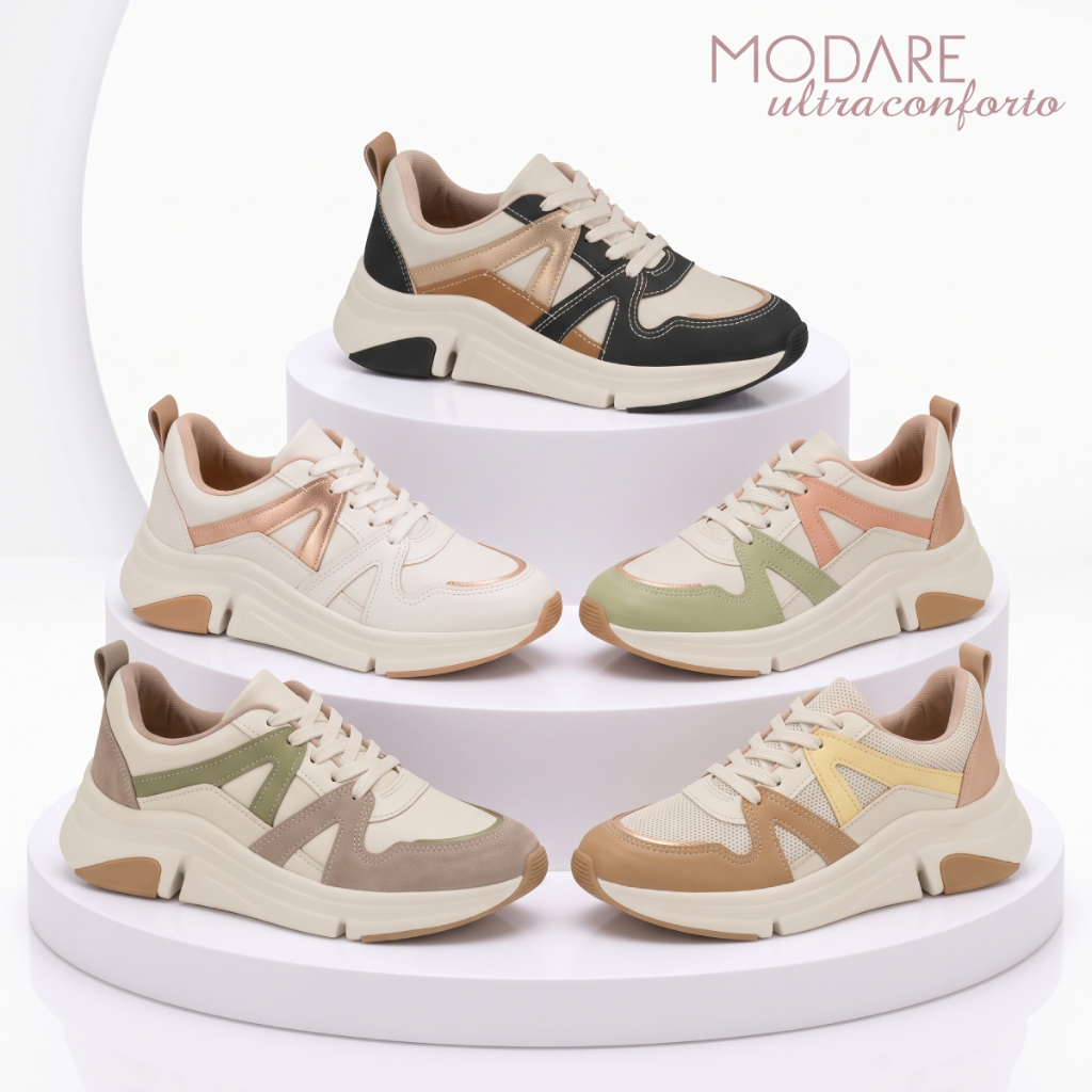 Tênis Feminino Modare Casual Ultraconforto Estilo Chunky Palmilha Confortável