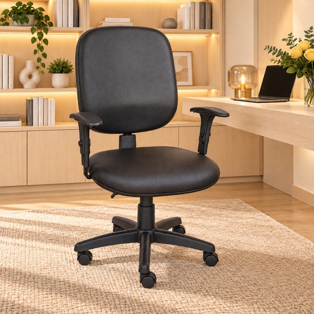 Cadeira Escritório Ergonômica Diretor NR17 Executiva Giratória Back System Braços Regulagem C/Rodízios - Até 140 kg