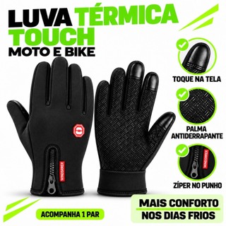 TOP VENDAS Luva Motoqueiro Térmica Impermeável Touch Screen Unissex Moto Bike Promoção
