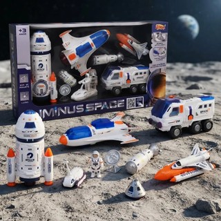 Brinquedo Estação Espacial Infantil Completa Luminus Space Astronauta Foguete Nave Luz Som Zoop Toys
